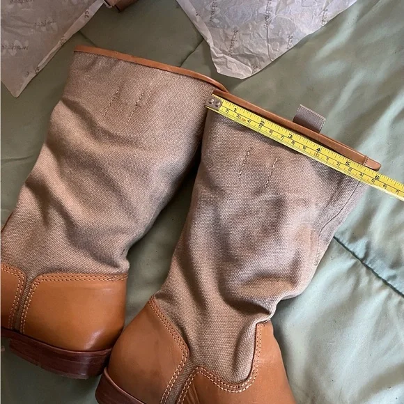 Matisse Coachella Tan Leather and Canvas Boots - Picture 7 of 16